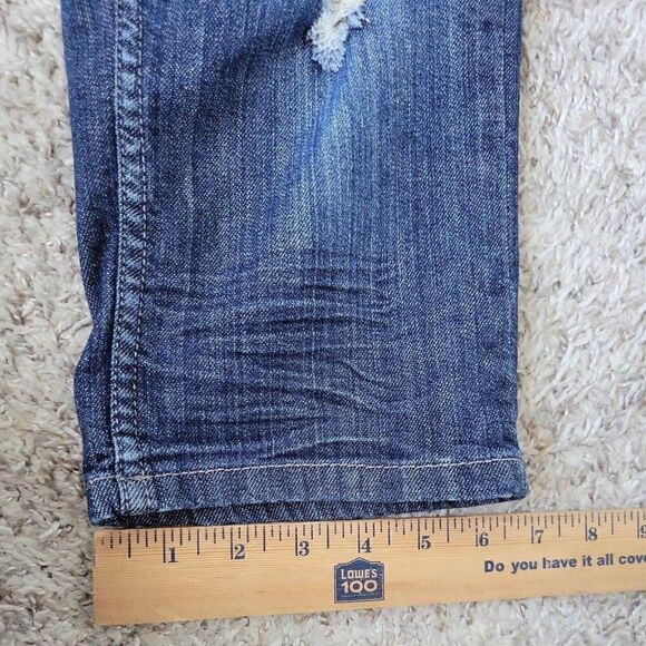 Vigoss Capri Jeans Womens 7 Distressed Embroidered - Picture 7 of 9